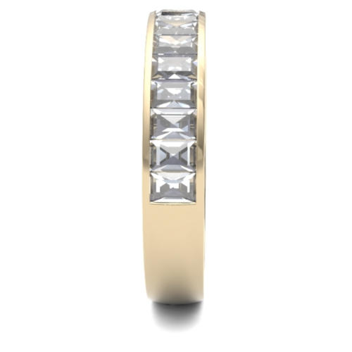 9ct 4mm DIAMOND SET baguette cut channel