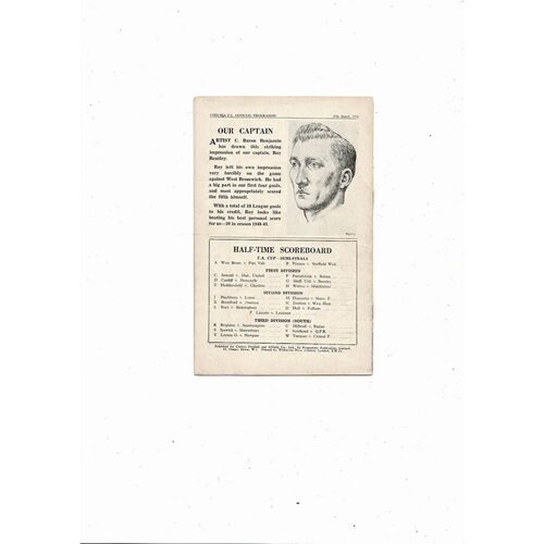 1953/54 Chelsea v Tottenham Hotspur Football Programme