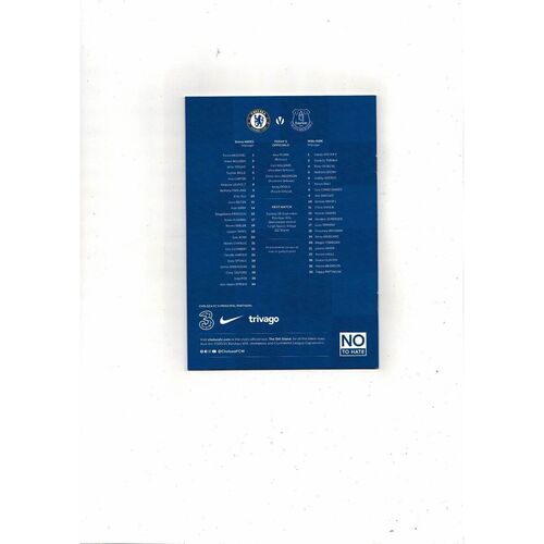 2021/22 Chelsea v Everton Womens Super League Football Programme