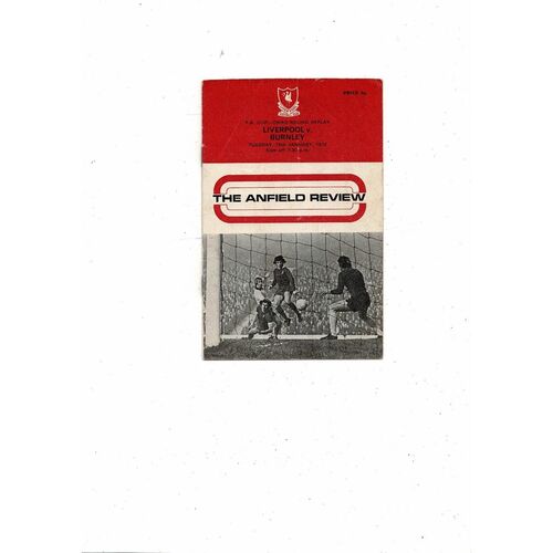 1972/73 Liverpool v Burnley FA Cup Football Programme