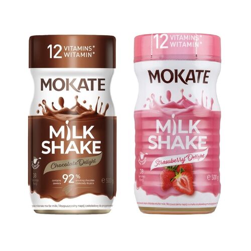 Mokate Milkshake Chocolate or Strawberry 500g