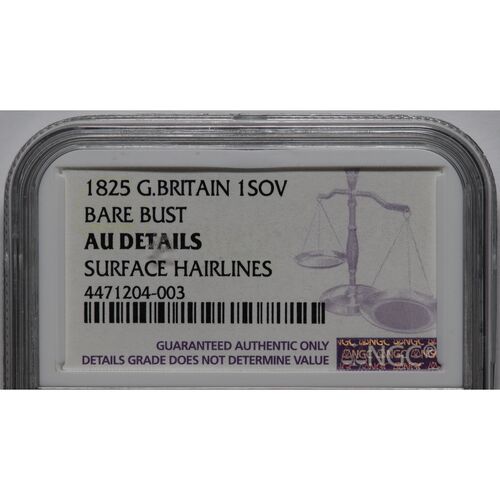 Rare 1825 King George 1V full gold sovereign
