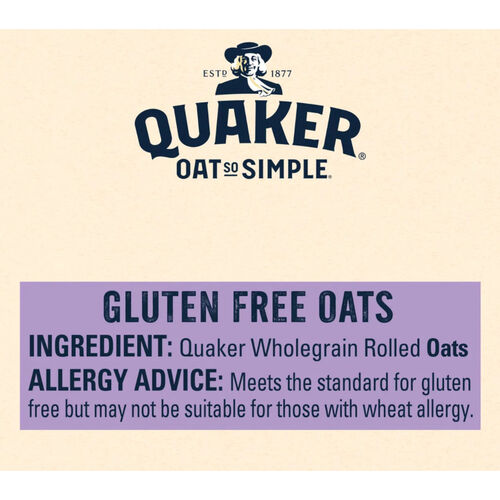 Quaker Oats Gluten Free Original Porridge Cereal - 510g