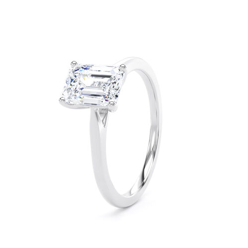 Emerald cut solitaire