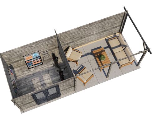 300cm x 250cm + 400cm Veranda