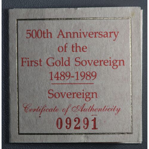 FDC QE11 1989 PROOF FULL GOLD SOVEREIGN