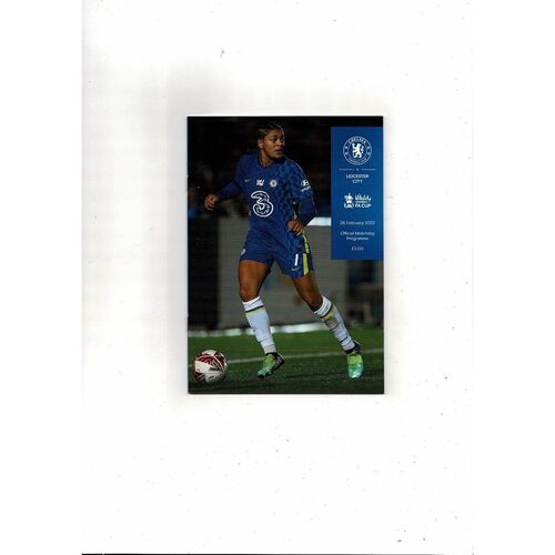 2021/22 Chelsea v Leicester City Womens FA Cup Football Programme