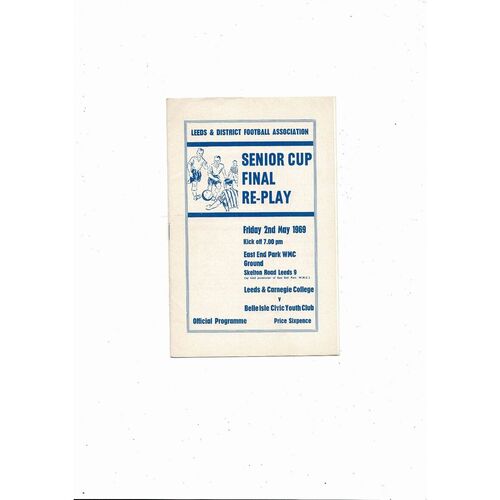 Leeds & Carnegie College v Belle Isle Civic Youth Leeds Snr Cup Final 1970 @ Leeds