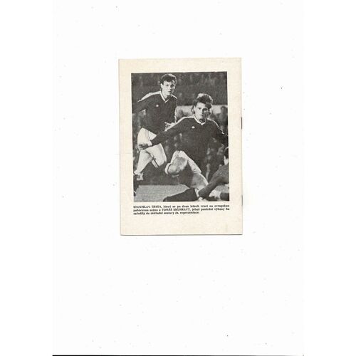 Sparta Prague v CSKA Sofia European Cup Football Programme 1989/90