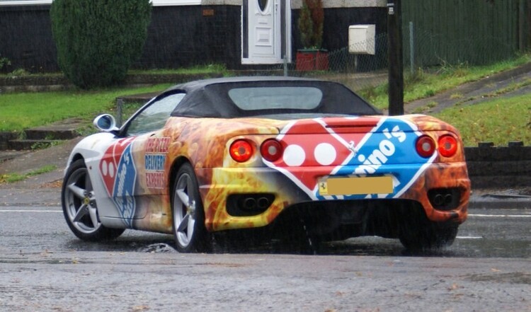 Domino's Pizza livery on Ferrari.