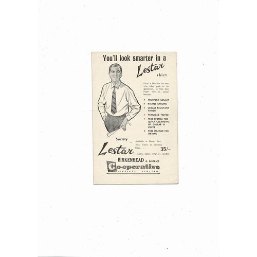 1959/60 Tranmere Rovers v Grimsby Town Football Programme