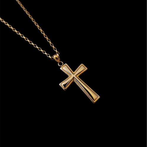 9ct gold cross pendant