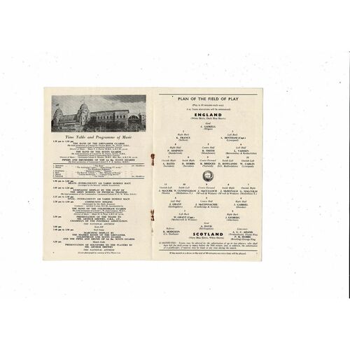 1956 England v Scotland Schools International Football Programme