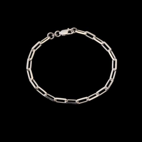 Sterling silver paperclip bracelet