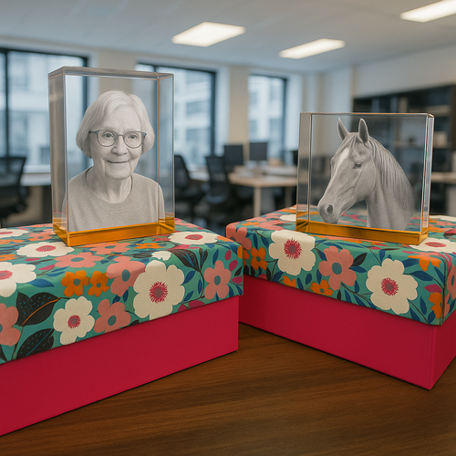 The Rio Super 3D Deluxe XX Large Honey Amber Crystal Block