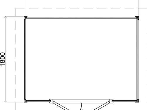 2.4mtr x 1.8mtr 28mm walled Flat Roof Cabin