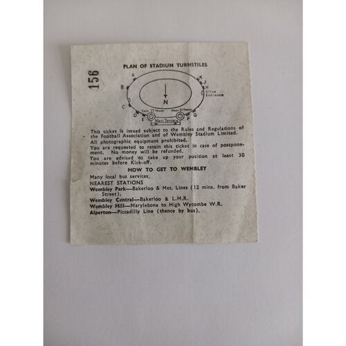 France v Mexico 1966 World Cup 13th July Match Ticket @ Wembley