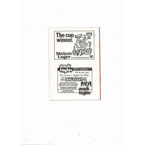 Workington v Doncaster Rovers FA Cup Football Programme 1982/83