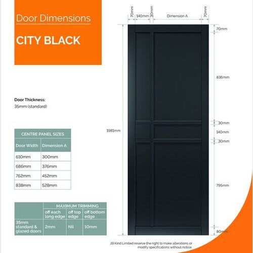 City Black Pocket Door