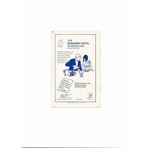 1970 England v Germany Schools International Football Programme @ Sunderland