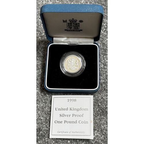 1998 Silver Proof £1 Coin - 9.5g