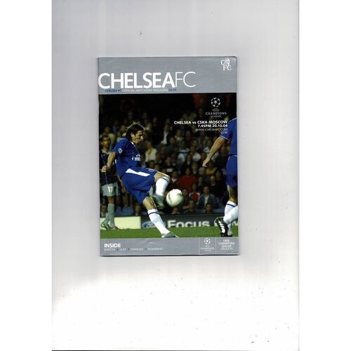 Chelsea v CSKA Moscow Champions League Football Programme 2004/05