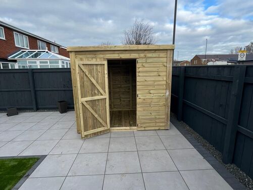 #P080 8x6 Pent Shed