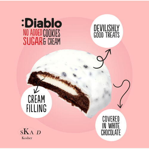 Diablo Diabetic No Added Sugar Cookies & Cream - White 128g