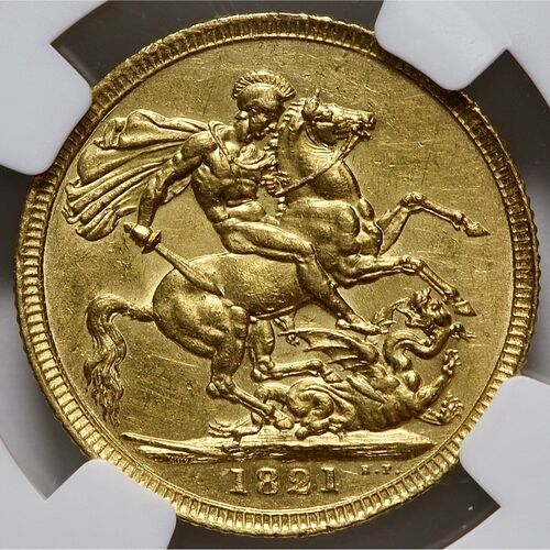 Rare 1821 King George 1V full gold sovereign