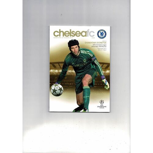 Chelsea v Shakhtar Donetsk Champions League Football Programme 2012/13