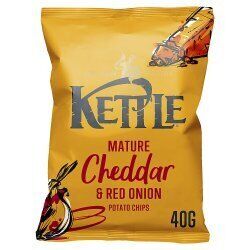 KETTLE Chips Mature cheddar & Red Onion Crisps