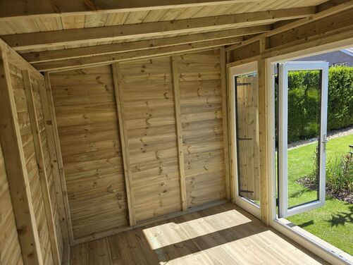 #PVC007 16x8 Pent Summer House Combi