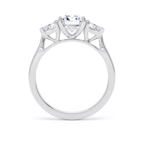 Round and pear trilogy ring