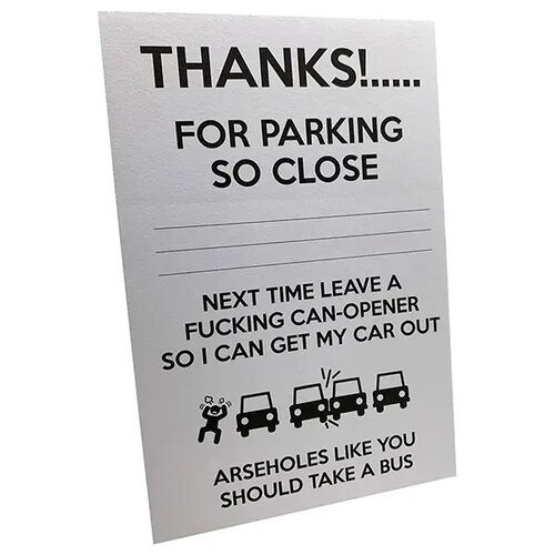 Cheeky Memo - Parking - Notepad