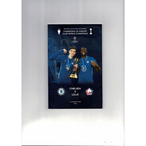 Chelsea v Lille Champions League Football Programme 2021/22