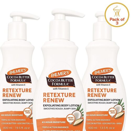 Palmer's Body Lotion Cocoa Butter For. Exfoliating 400ml Pack of 3