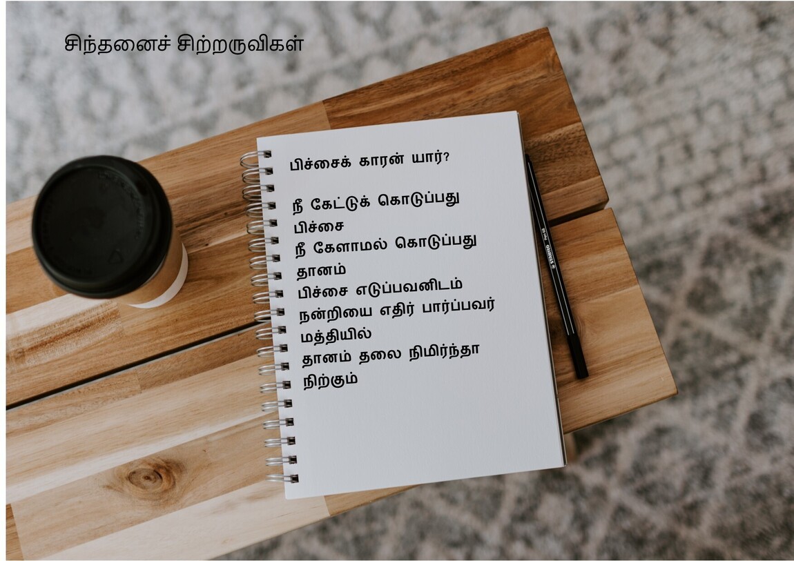 சிந்தனைச் சிற்றருவிகள் - பிச்சைக் காரன் யார்?
