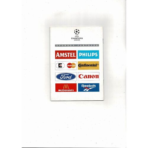 Juventus v Manchester United Champions League Football Programme 1996/97