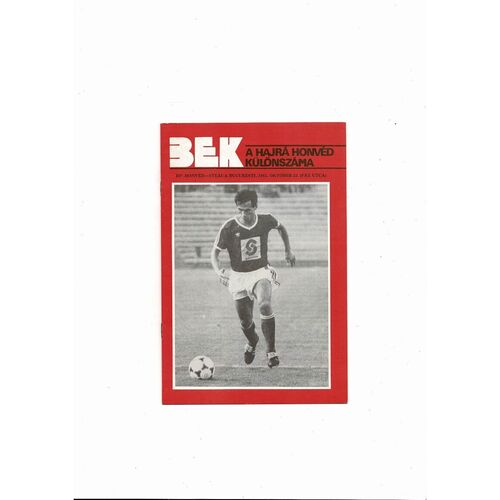 Honved v Steaua Bucharest European Cup Football Programme 1985/86