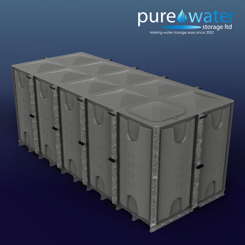 PW.5X2X2.IFB.AG - 20,000 LITRE SECTIONAL WATER TANK, INTERNALLY FLANGED BASE (IFB)