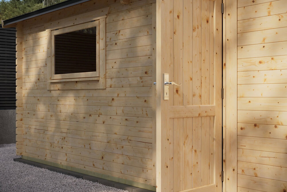 Pent Log Cabin Double Garage 20x14