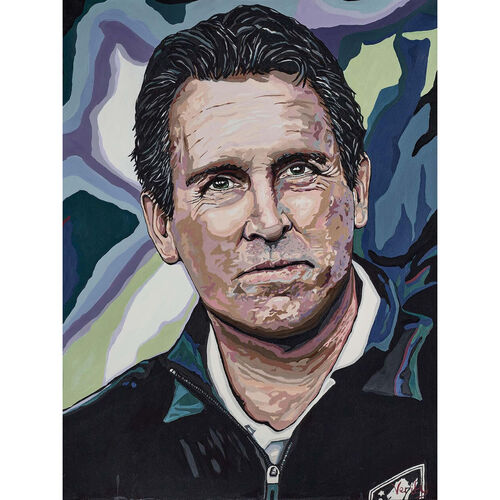 Original Unai Emery Signed Painting by Sue Verity