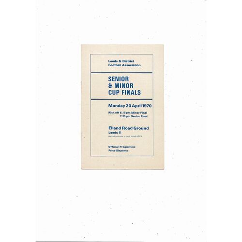 Leeds & Carnegie College v Whitkirk Wanderers Leeds Snr Cup Final 1970 @ Leeds