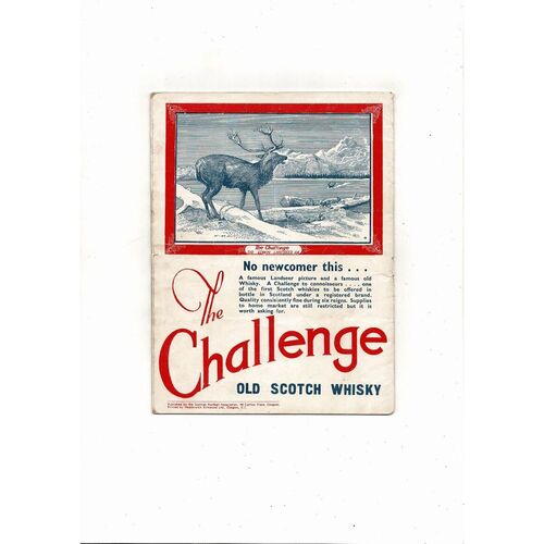 1954 Scotland v England Football Programme