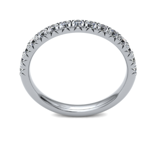 18ct 2.4mm DIAMOND SET fishtail setting