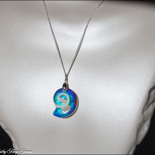 Serinity Crystal Ammonite Necklace – 18" Sterling Silver Chain