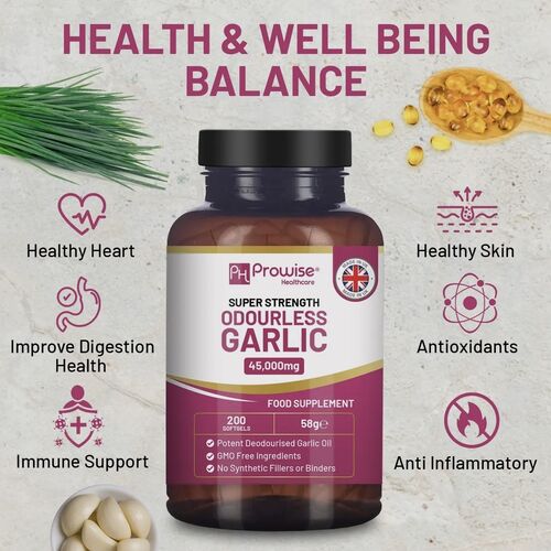 Prowise Odourless Garlic 45000mg 200 Softgels