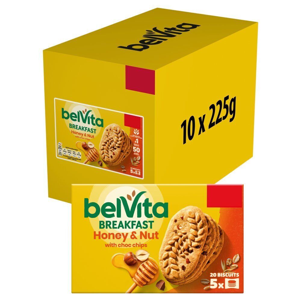 Belvita Breakfast Biscuits Honey & Nut With Choc Chips 5pk