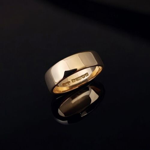 5mm 18ct yellow gold flat court profile ring