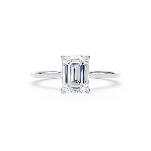 Emerald cut solitaire